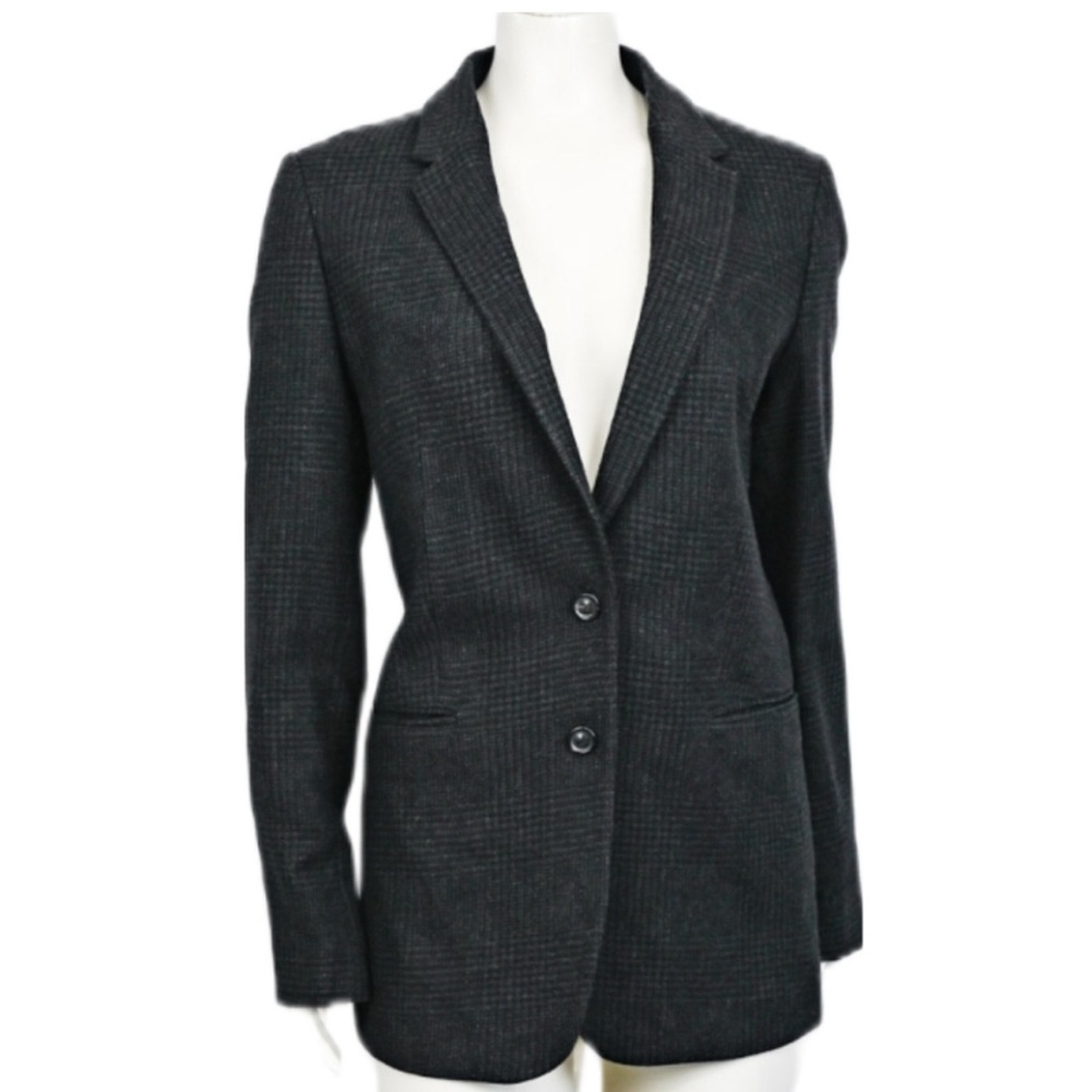 Massimo Dutti Blazer dark grey fitted womens